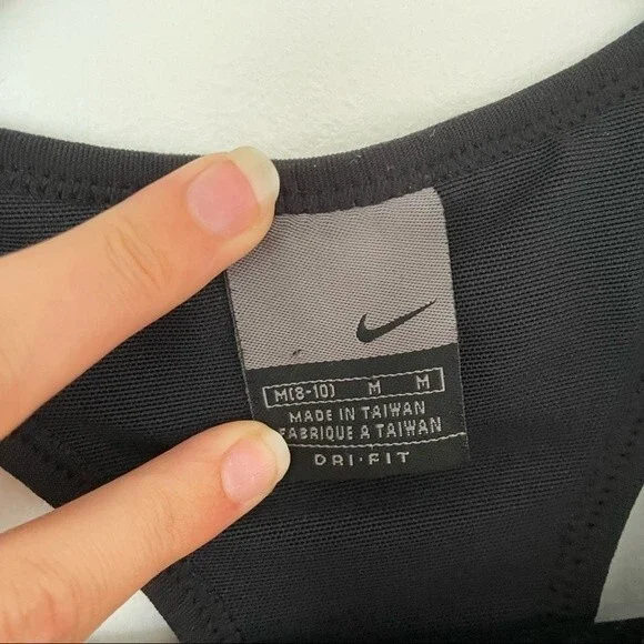Nike top womens black dri fit racerback tank top medium - Picture 3 of 5